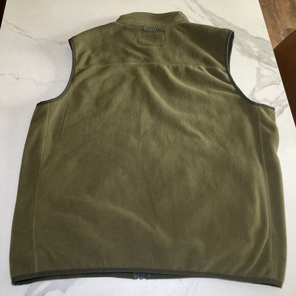 Lands End Mens Lot of 2 Fleece Vests Full Zip With 3 Zip Pockets Gray Green Sz L - Picture 15 of 16